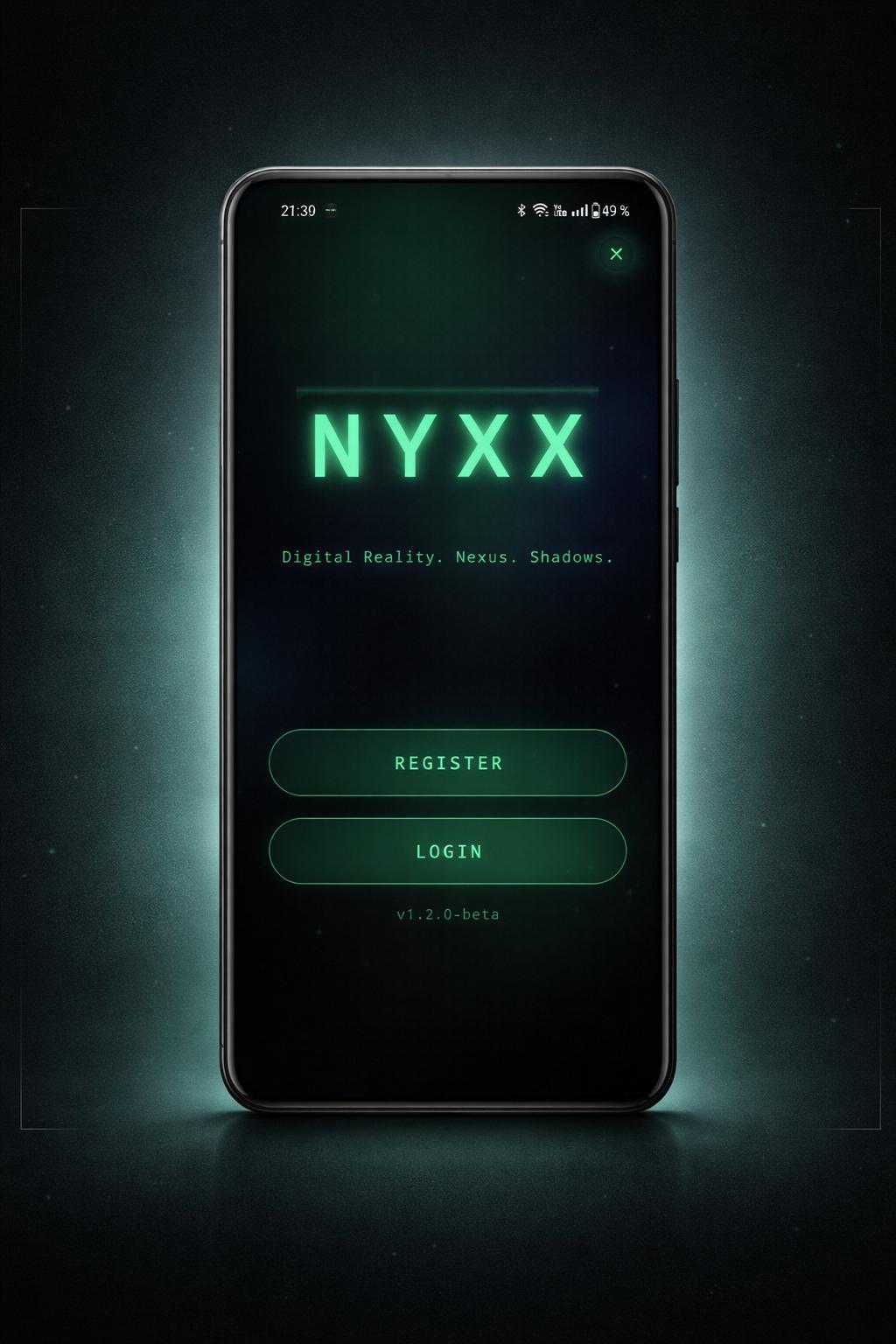 Стартовый экран NYXX